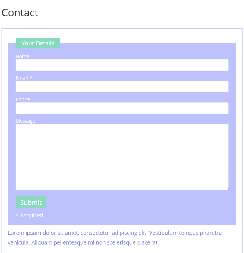 styled contact form 7