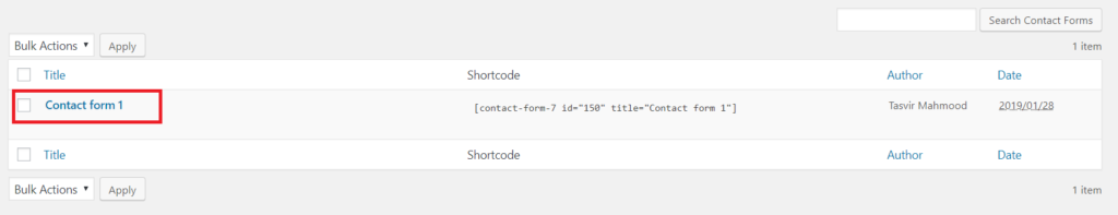 editing contact form 7