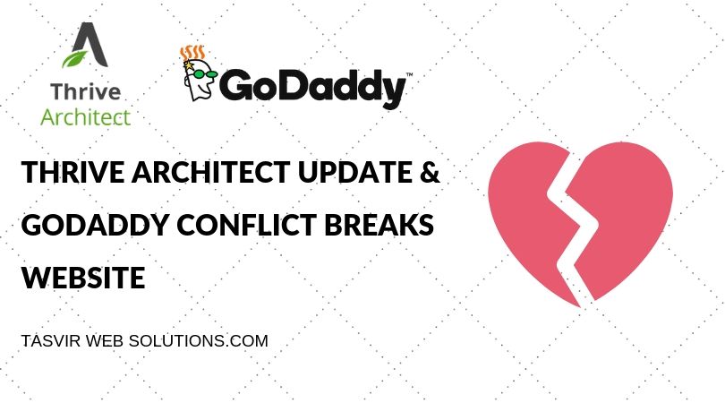 Thrive Architect Update & GoDaddy Conflict Breaks Website