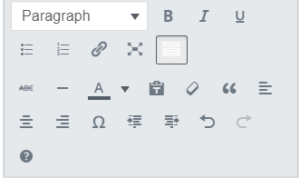 elementor text editor options