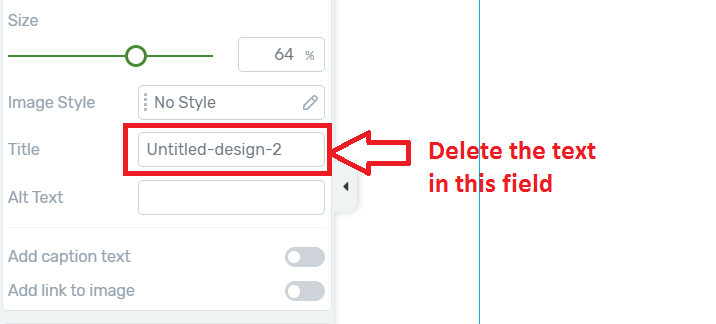Thrive Architect showing image file name on hover