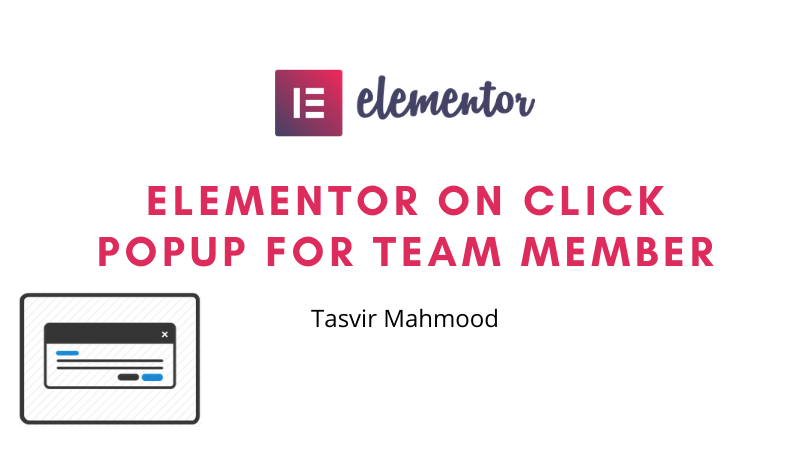 Elementor on click popup for team member in wordpress