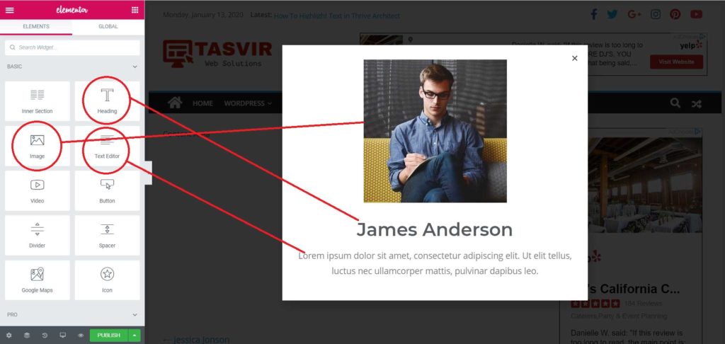editing elementor popup in wordpress
