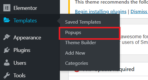 how to go to elementor popups