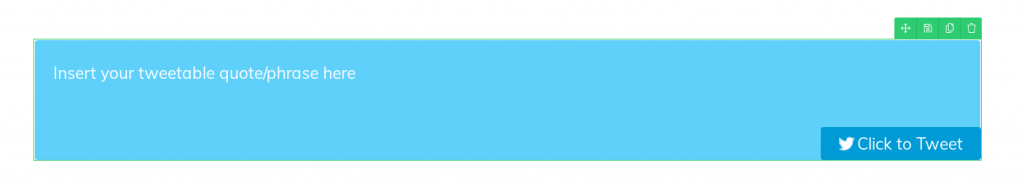 click to tweet element in Thrive Architect