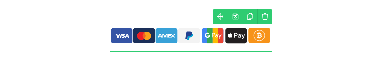 credit card element in thrive architect