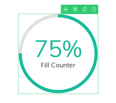 fill counter element in Thrive Architect