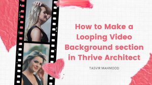 How to Make a Looping Video Background section in Thrive Architect