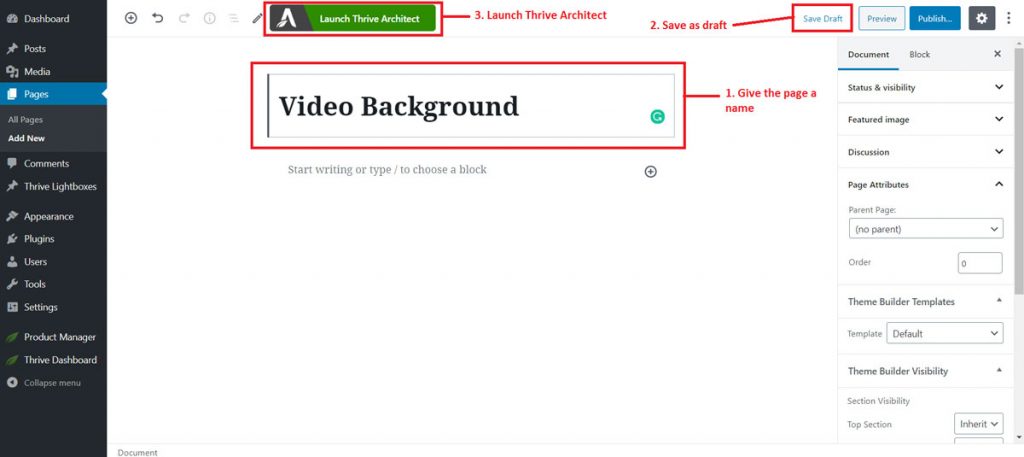 creating-a-new-page-with-Thrive-Architect