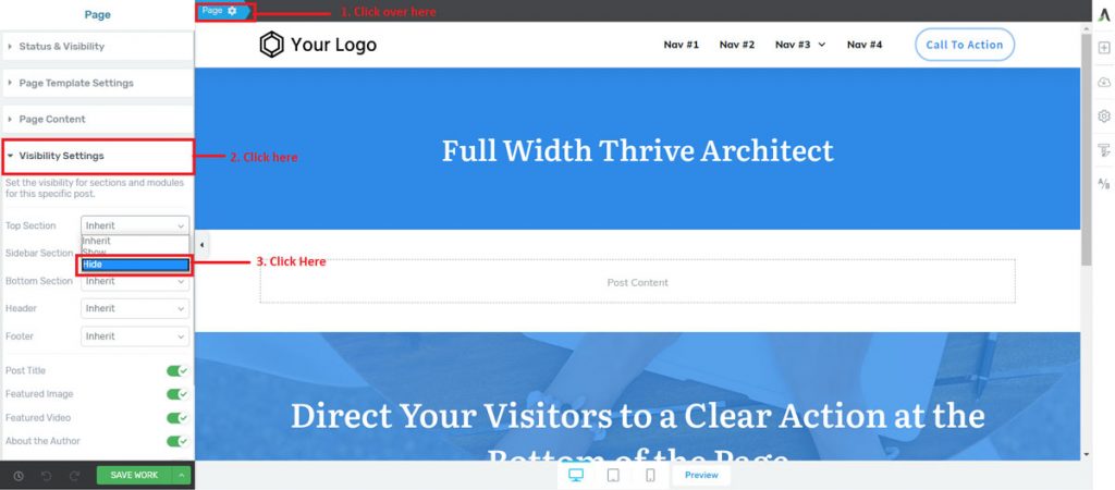 removing-the-top-section-in-thrive-architect