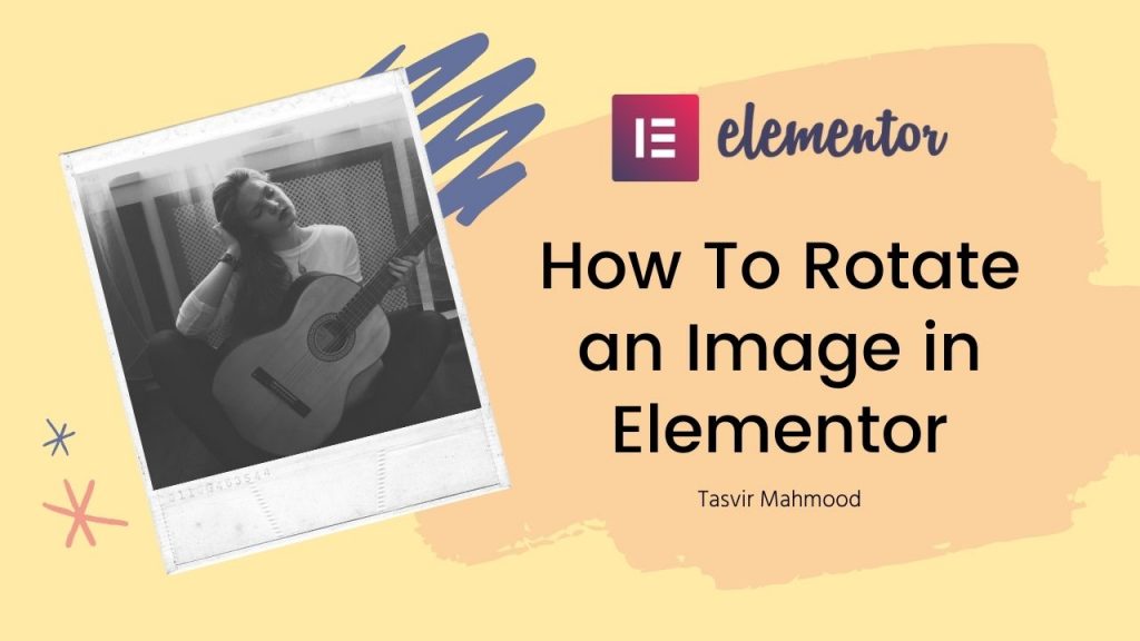 How to rotate an image in Elementor Pro